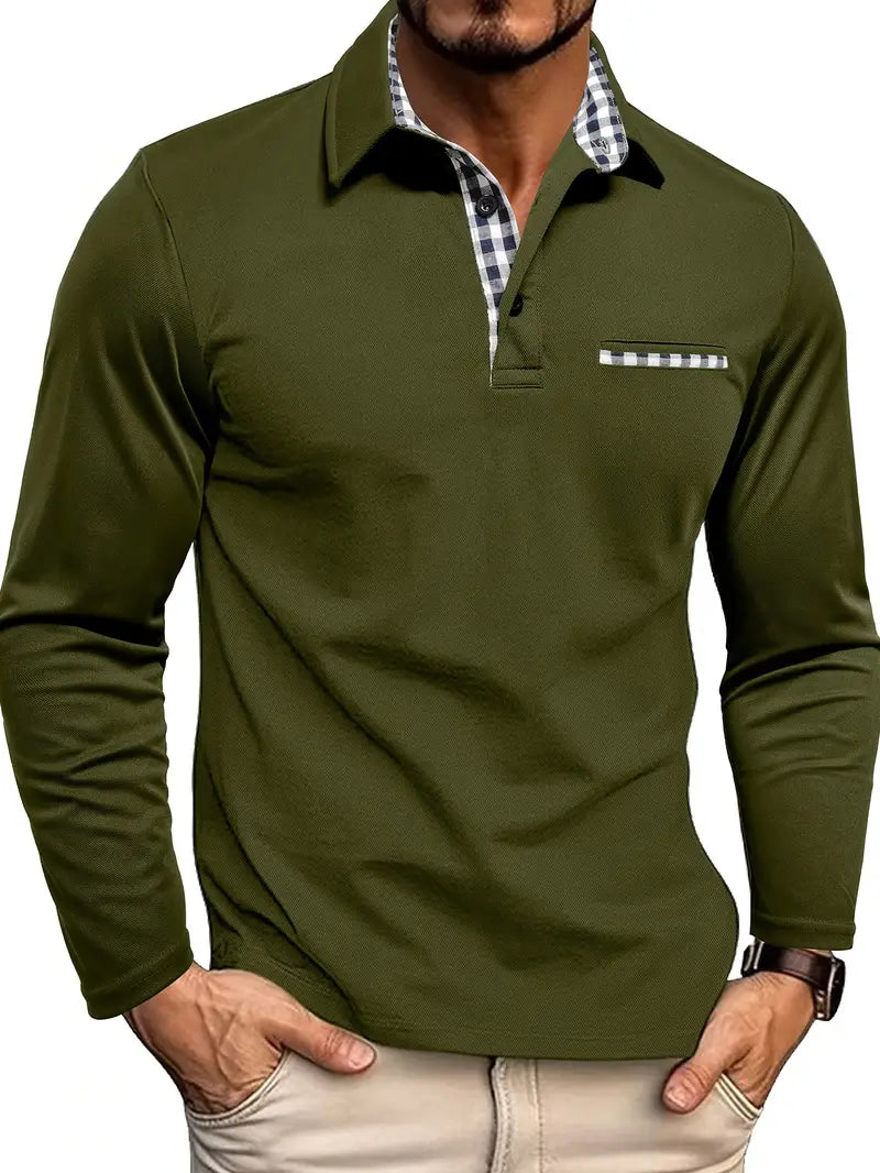 Homem Polo Manga Longa Inverno