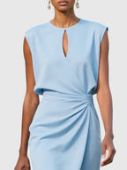 Vestido Feminino Liso Silhueta Elegante