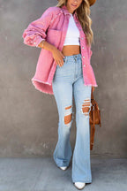 Talia | Jaqueta Jeans Oversized com Franjas