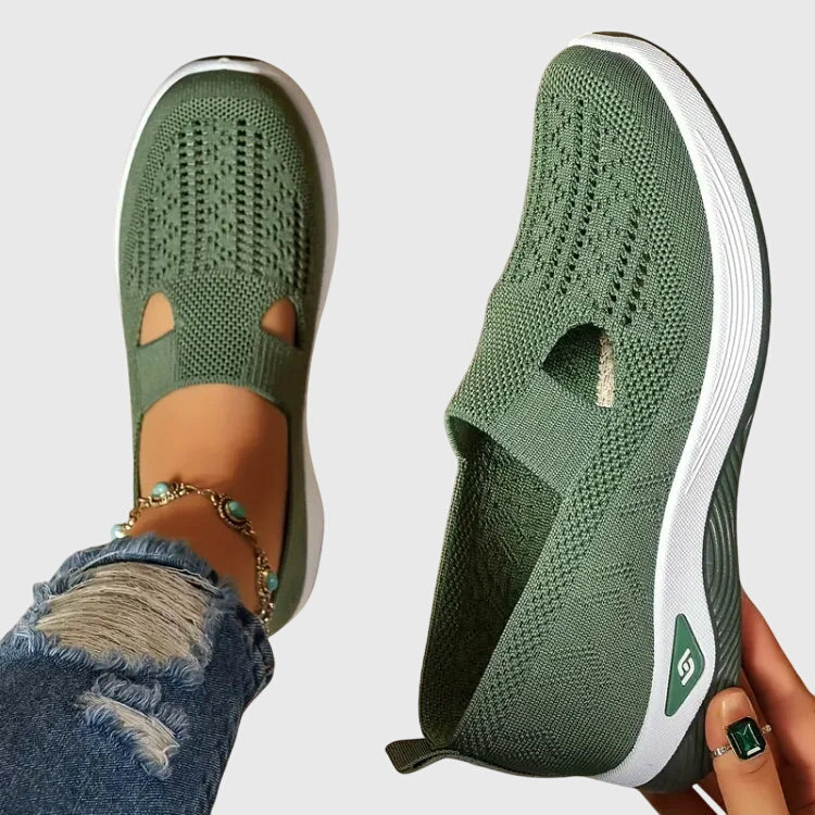 Sapatos ortopédicos de caminhada femininos antiderrapantes com suporte ergonómico