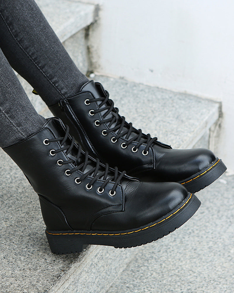 Tessa | Botins Femininos Couro Plataforma