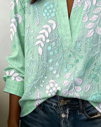 Juno | Blusa Feminina Floral Decote V