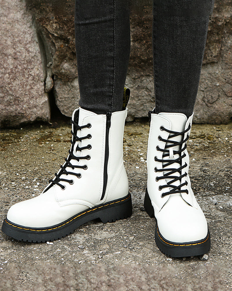 Tessa | Botins Femininos Couro Plataforma