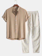 Giselle | Homem Conjunto 2 Peças Camisa e Calças Casual