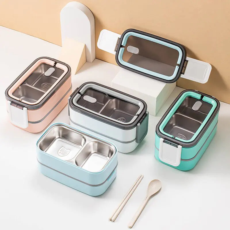 Lunchbox Bento Aço Inoxidável | 2 Camadas, Organizada | Halcyon