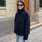 Esma | Casaco Curto Feminino Transpassado