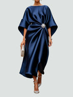 Dione | Vestido Longo Mulher Decote Canoa Maxi
