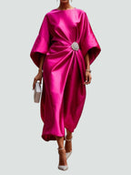 Dione | Vestido Longo Mulher Decote Canoa Maxi