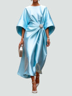 Dione | Vestido Longo Mulher Decote Canoa Maxi