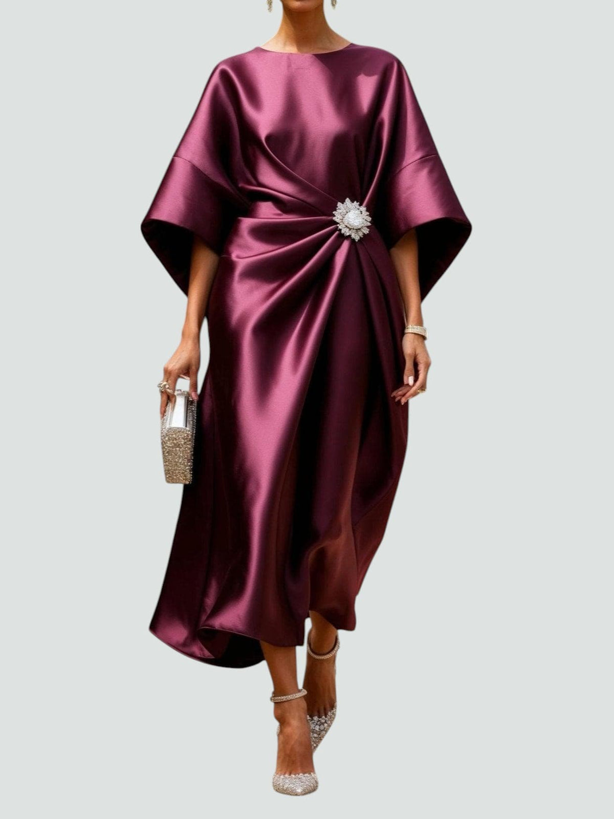 Dione | Vestido Longo Mulher Decote Canoa Maxi