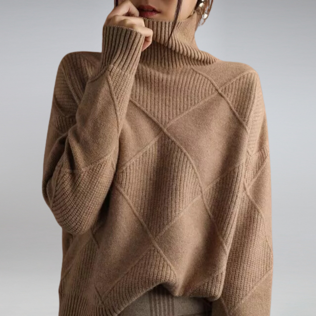 Esma | Mulher Caxemira Gola Alta Pullover