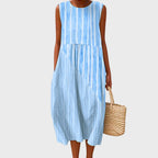 Vestido pelo Joelho Isla | Respirável | Corte Descontraído