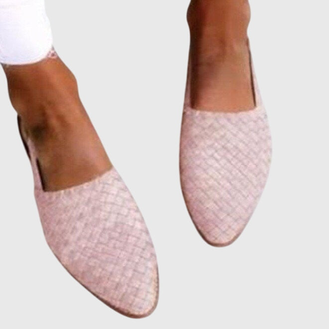 Seraphina | Sapatilhas Femininas Trançadas Slingback Bico Fino