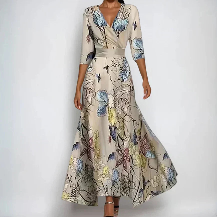 Perla | Vestido Feminino Wrap Mangas 3/4