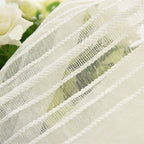 Sabine | Cortinas Transparentes Brancas | Voile Leve, Riscas, Sala | 100% Poliéster