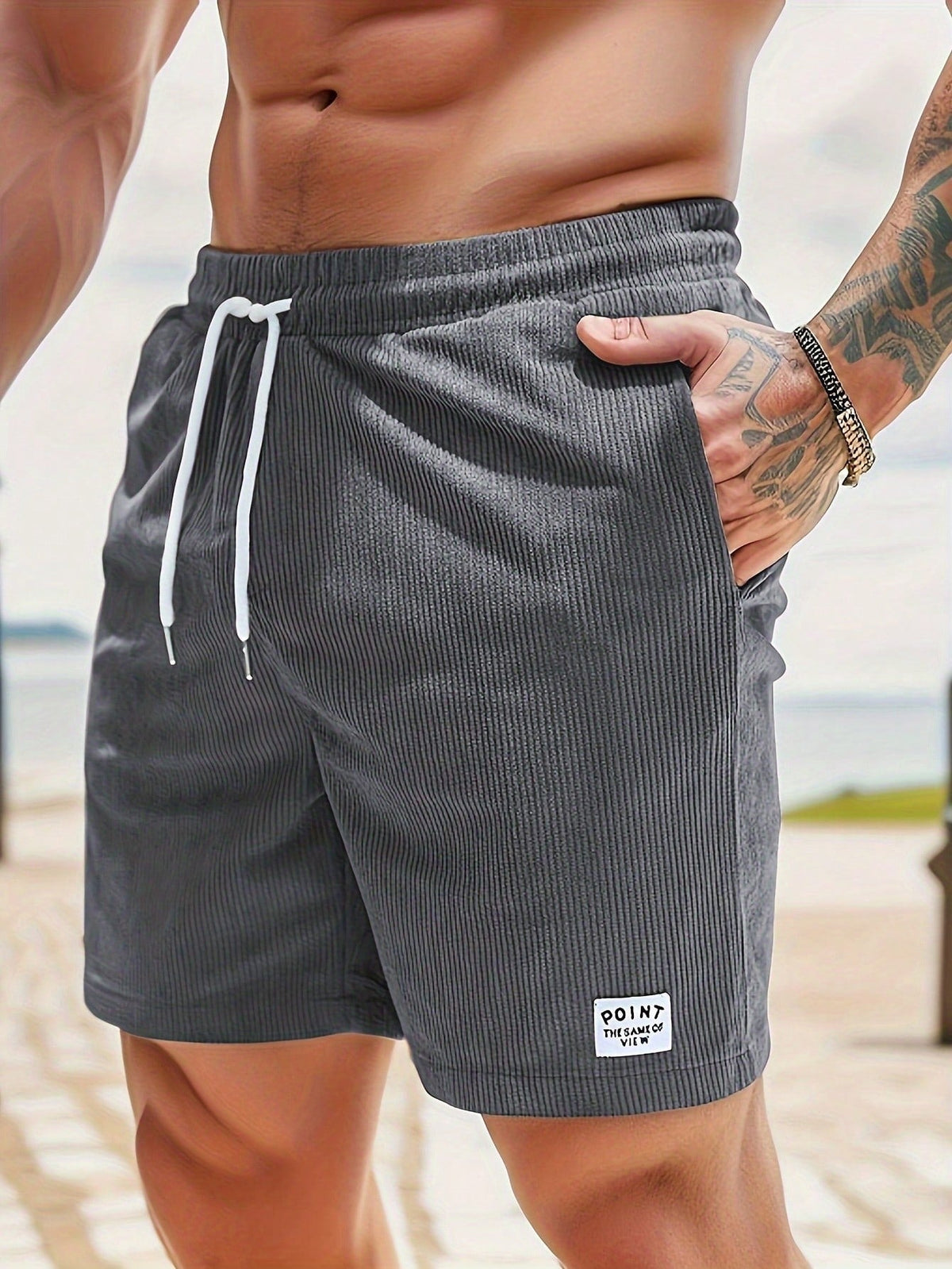 Faye | Homem Shorts Casual Cordão