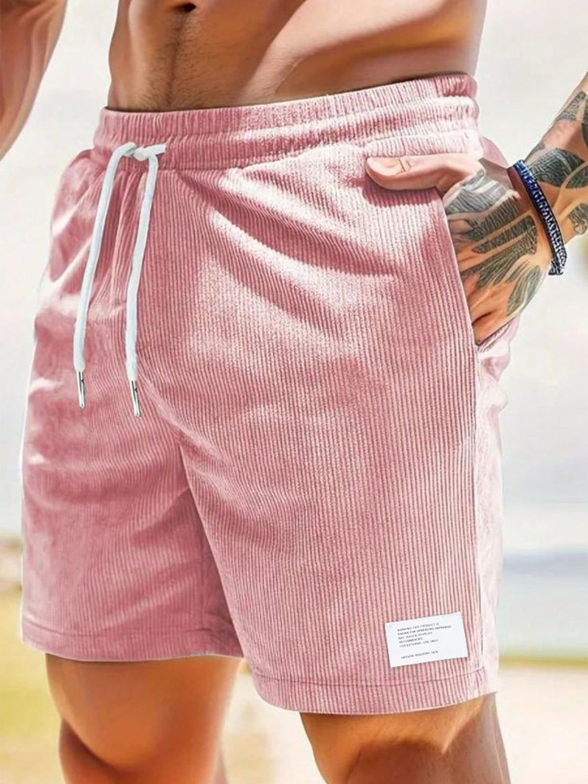 Faye | Homem Shorts Casual Cordão