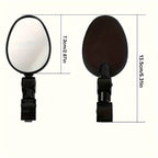Iris | Espelhos Retrovisores para Bicicleta | Ângulo Largo, Oval, Universal | 2 Unidades