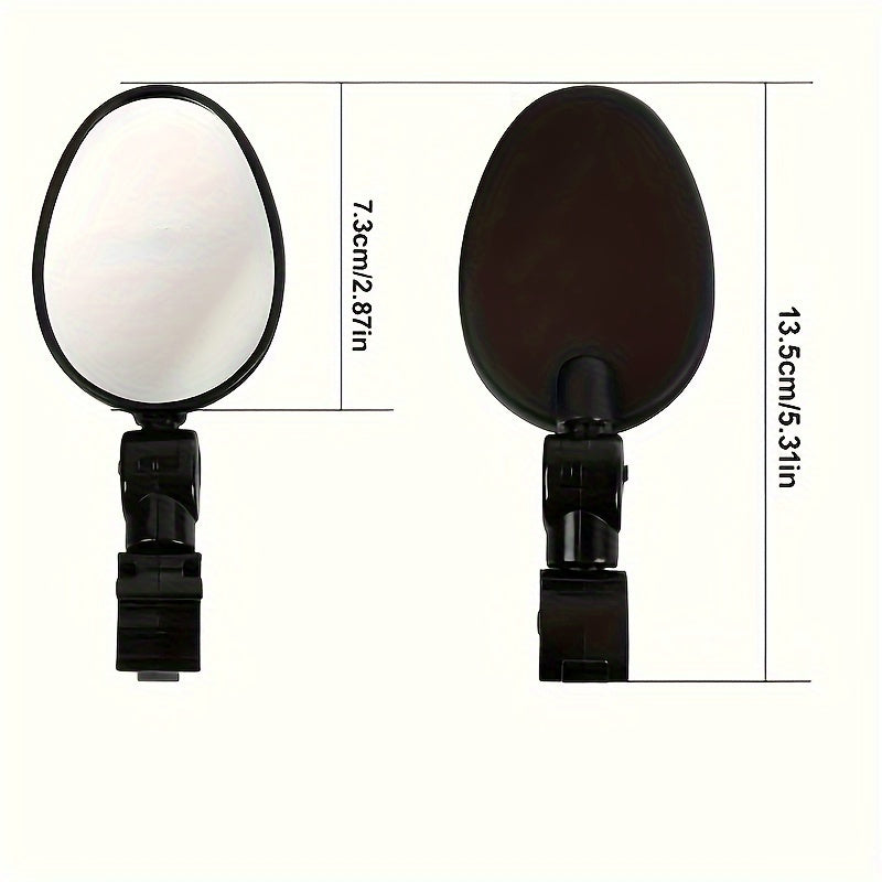 Iris | Espelhos Retrovisores para Bicicleta | Ângulo Largo, Oval, Universal | 2 Unidades