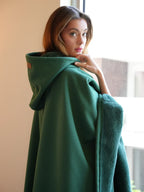 Mulher Hoodie Manta Oversized com capuz, fit amplo e acolhedor