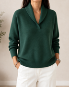 Maren | Camisola Feminina Decote V Wrap Malha Macia