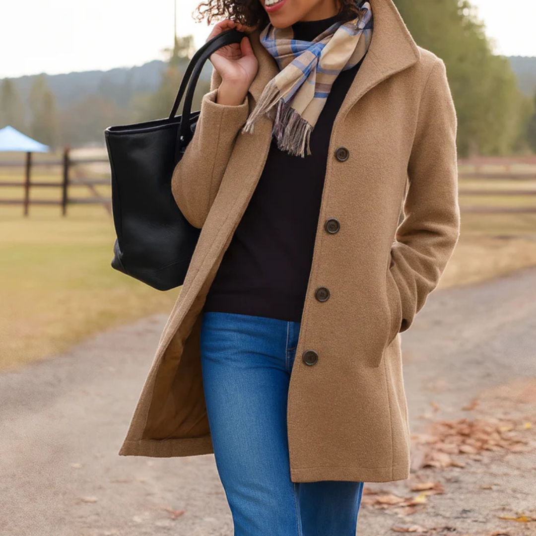 Jade | Mulher Casaco Inverno Clássico Botões