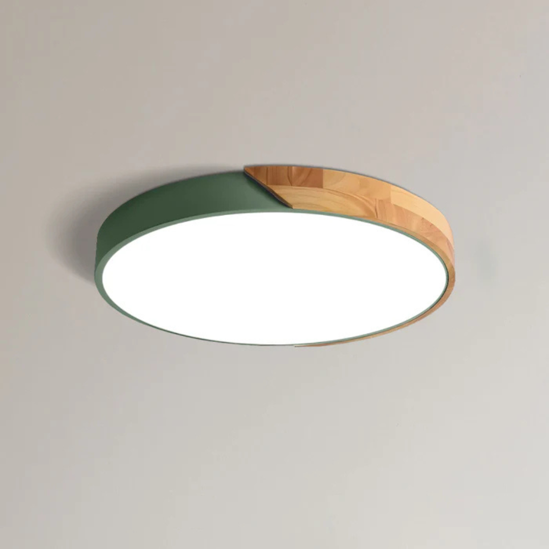 Candeeiro de Teto LED | Design Escandinavo, Madeira Natural | Dahlia