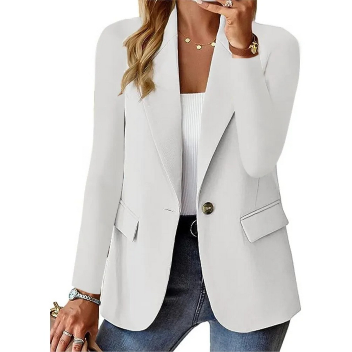 Eira | Blazer Feminino Manga Longa Casual