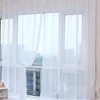 Odette | Cortinas de Voile Floral | 200x100cm, Ilhós, Semitransparentes | 2 Peças