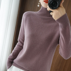 Mulher Camisola Gola Alta Inverno