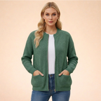 Cardigan Feminino | Tricô Macio, Confortável | Manga Longa Casual