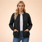 Cardigan Feminino | Tricô Macio, Confortável | Manga Longa Casual