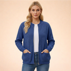 Cardigan Feminino | Tricô Macio, Confortável | Manga Longa Casual