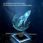 Projetor LED Fan Holograma 3D | Efeito Realista, Alta Resolução | Gigi