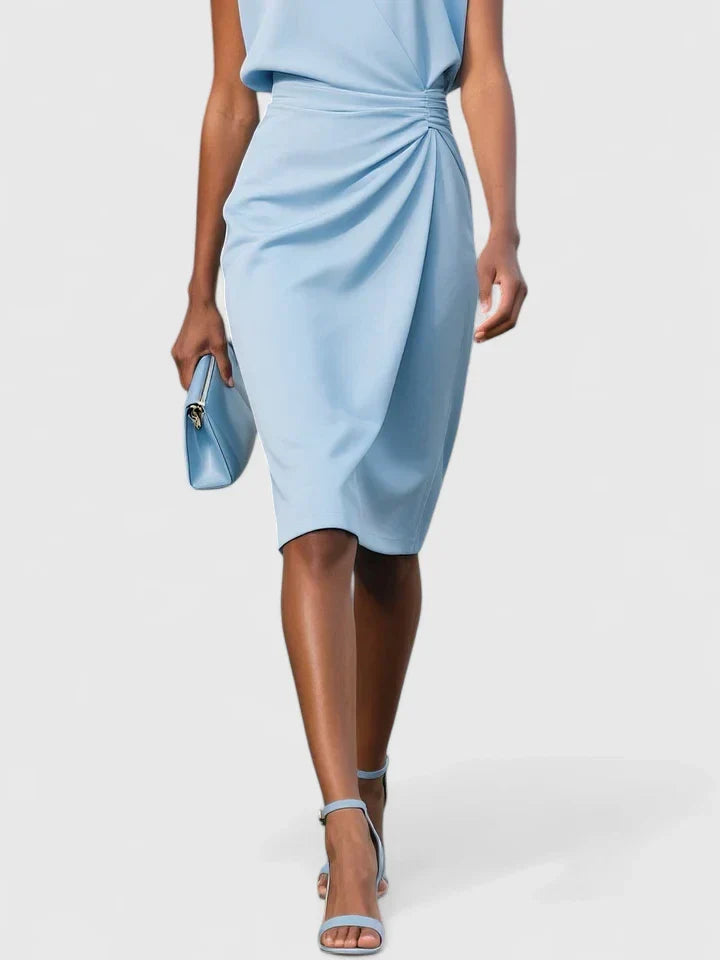 Vestido Feminino Liso Silhueta Elegante