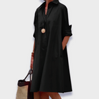 Elsa | Vestido Feminino Midi Polo Manga Longa