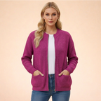 Cardigan Feminino | Tricô Macio, Confortável | Manga Longa Casual