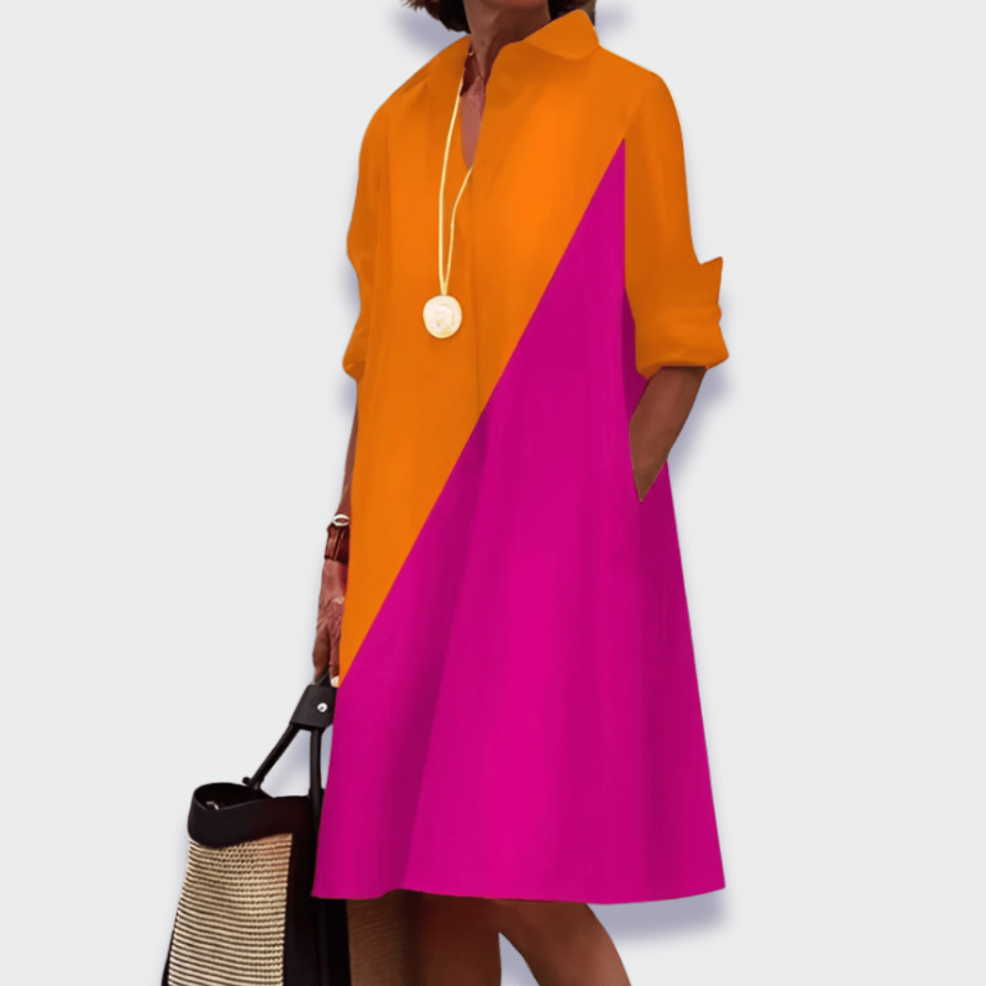 Elsa | Vestido Feminino Midi Polo Manga Longa