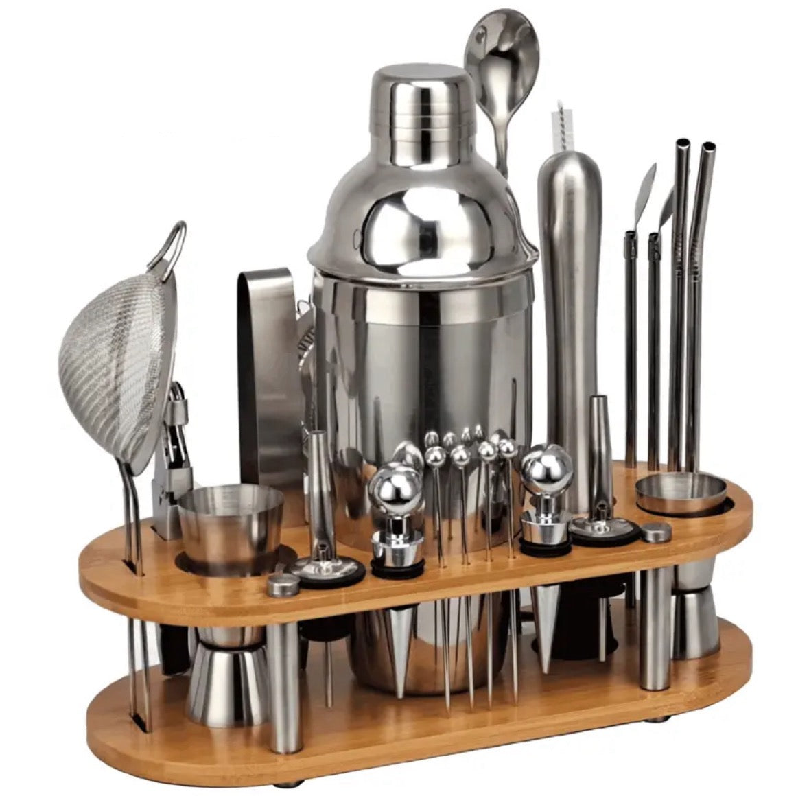Kit de Bartender Profissional 23 Peças | Coqueteleira em Aço Inox | Hazel
