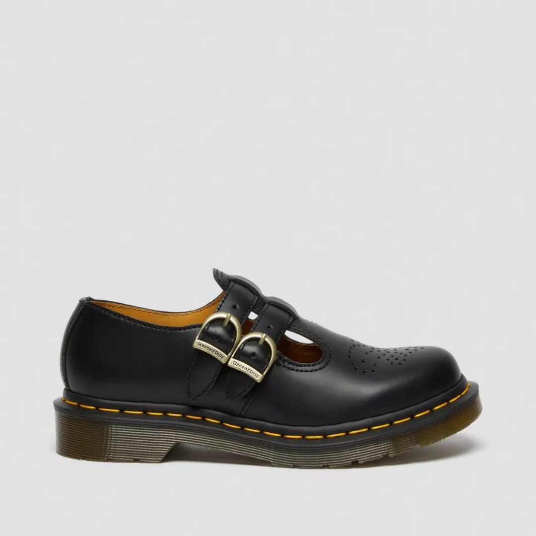 Sapatos de Verão Sandálias Mary Jane Couro Dupla Fivela Femininos
