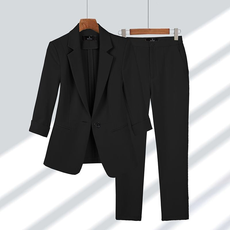 Elsa | Fato Feminino de 2 Peças | Blazer e Calça | Elegante, Confortável