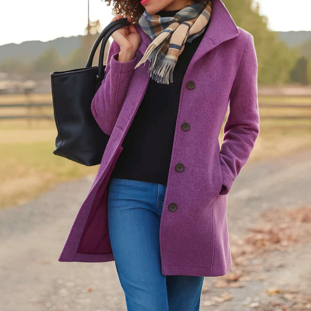 Jade | Mulher Casaco Inverno Clássico Botões
