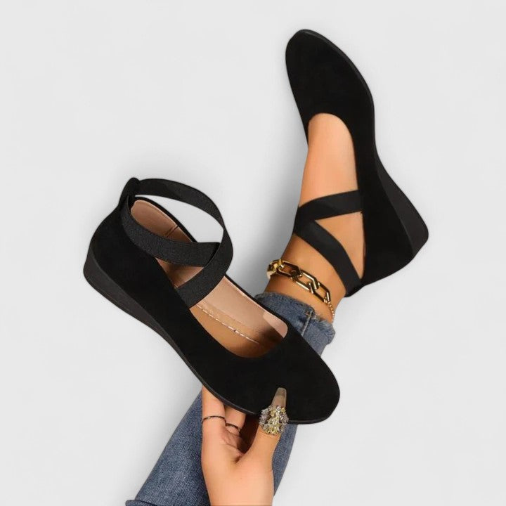 Sapatos ortopédicos femininos slip on acolchoados confortáveis