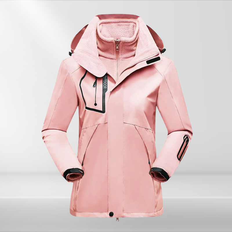 Bexcellent | Casaco Outdoor 3 em 1 para Mulher | Impermeável, Fleece Interior | Todas as Estações