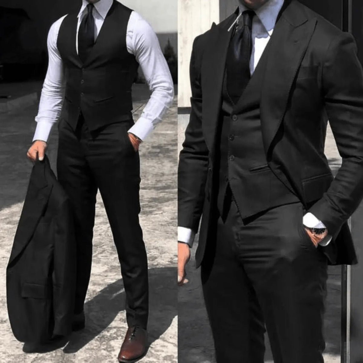 Elsa | Fato Masculino 3 Peças | Slim Fit, Formal | Casaco, Colete e Calças