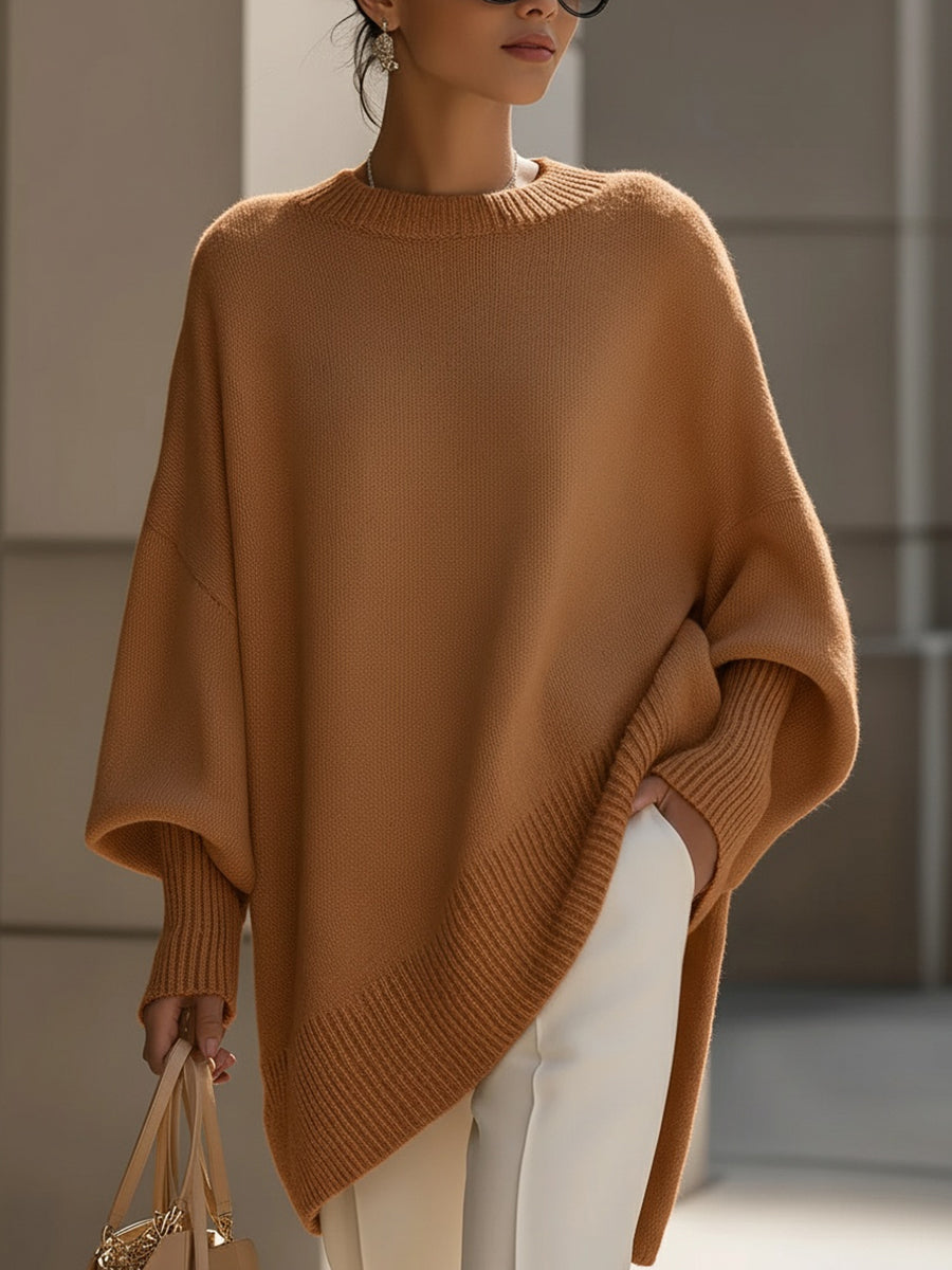 Mulher Camisola Oversize Relaxed Fit Gola Redonda