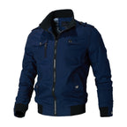 Kaia | Homem Bomber Jacket Militar Algodão Multipockets
