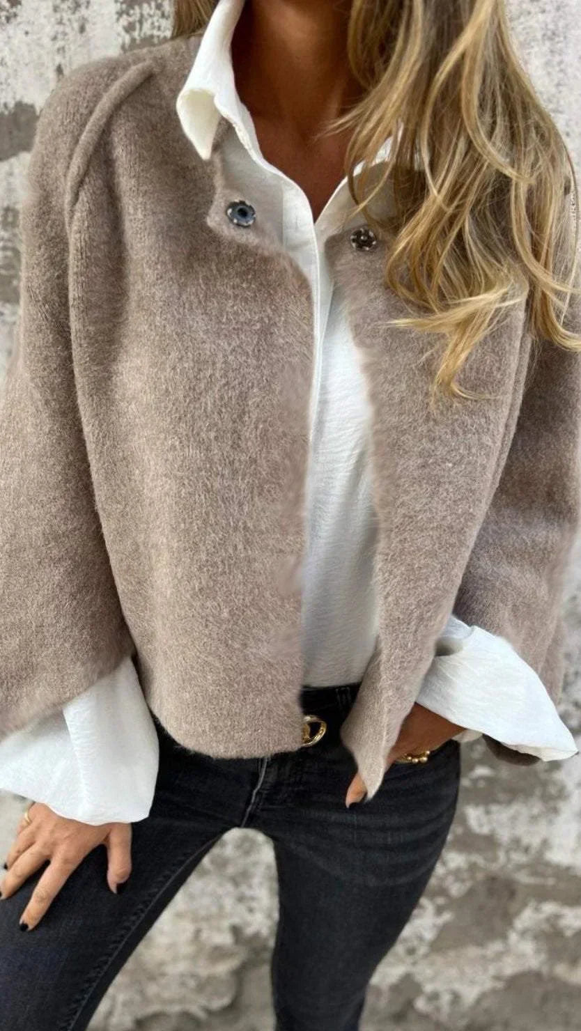 Marlow | Casaco Feminino Manga Longa Gola Redonda