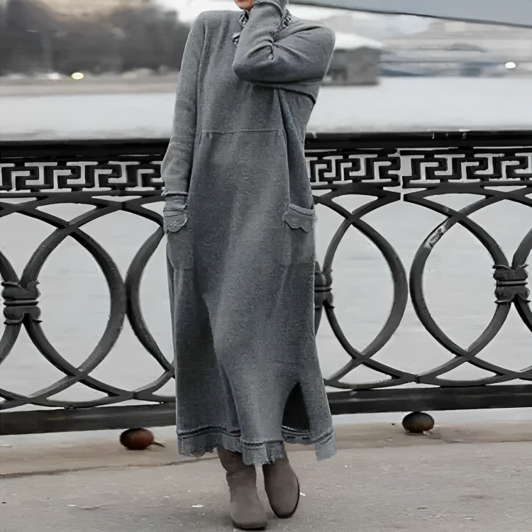 Dahlia | Vestido de Inverno Feminino Malha Midi