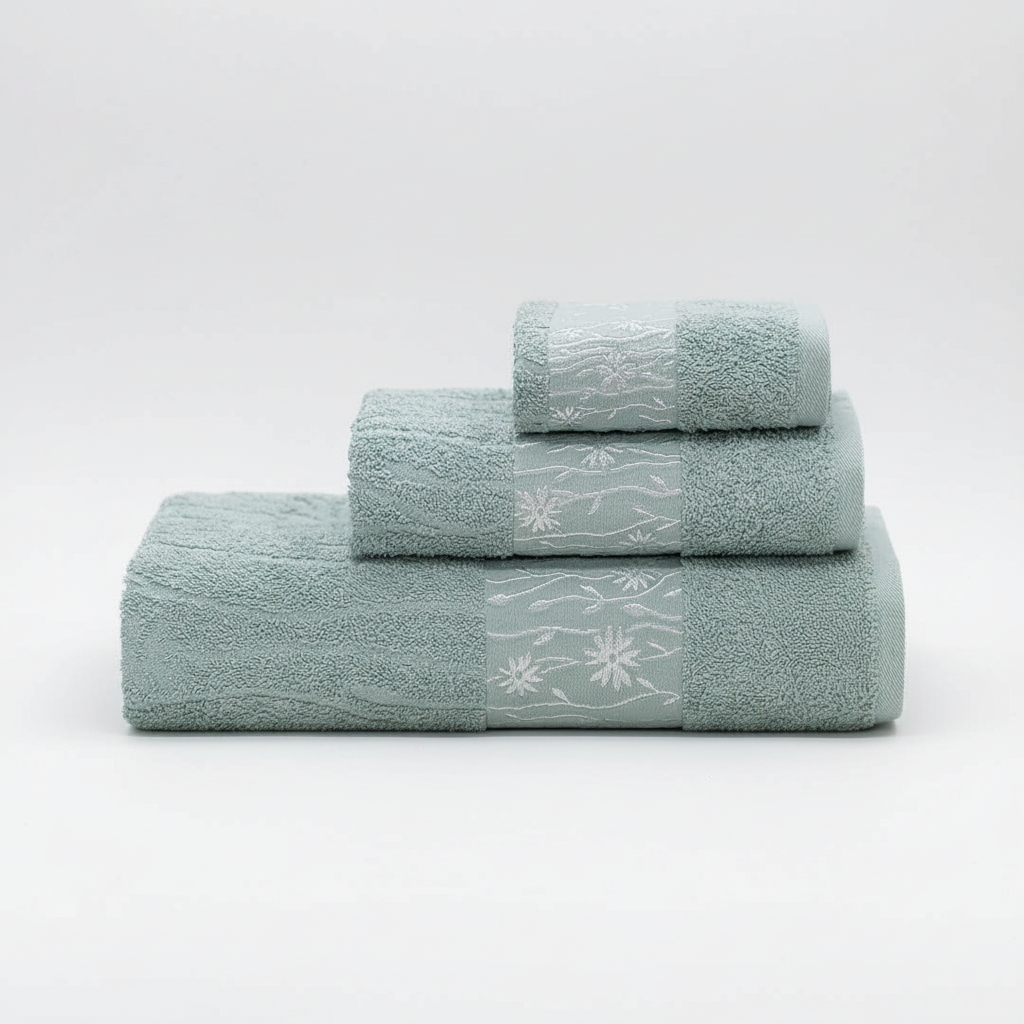 Marlow | Conjunto de Toalhas 3 Peças | Algodão Ringspun, Macio | Design Italiano